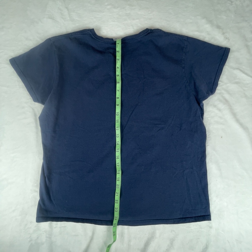 Gildan Shirt Womens XL‎ Blue Denny & Dunipace Graphic Short Sleeve Pullover Tee - Picture 5 of 5